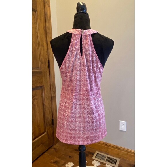 Rewind Blouse Size Large  Halter Collar Neck w/keyhole Lace Front Boho Western - Picture 4 of 9